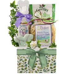 This Gift Includes:
For People:
Country Collection Ranch House Chicken and Pasta Soup (8 Servings)
For the Dogs and/or Cats
Daily Pill Minder
Pill Pocket Treats 3.5 oz.
Wiggle Biskets All Natural Chicken Dog Treats 6 oz.
Bakery Fresh Hand Iced Gourmet Dog Biscuit
Gift Size 7" x 4" x 12"
Dim Wt 6 lbs (13x9x7)