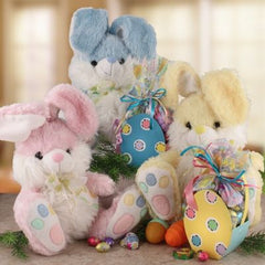 This Gift Includes:
Plush 21" (Ears to Toes) Jojo Soft Easter Bunny
Easter Candies & Candy Filled Easter Eggs in cello bag with ribbon
Easter Egg Container
Gift Size 9” x 10” x 14”
Dim Weight 12 lbs. (11x11x13)