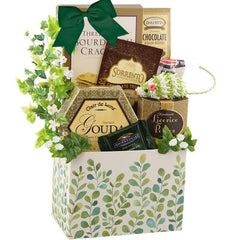 This Gift Includes:
FOR THE OWNER:
Three Cheese Sourdough Crackers 2 oz
Dolcetto Chocolate Pastry .9 oz.
Seasonal Drink Selection
Beef Summer Sausage Chub 5 oz.
Gouda Creamy Cheese Spread 3.5 oz.
Licorice Petites 1.4 oz.
Ghirardelli Chocolate Squares Approx. .53 oz. (Various Flavors)
FOR THE CAT:
Mop Mouse Cat Toy 6.75”
Decorative Box Container
Gift Size 7" x 4" x 12"
Dim Weight 7 lbs. (15x9x7)