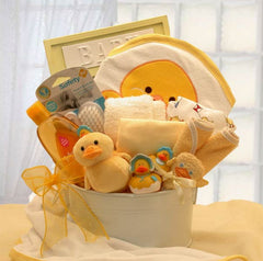 Bath Time Baby New Baby Basket-Yellow