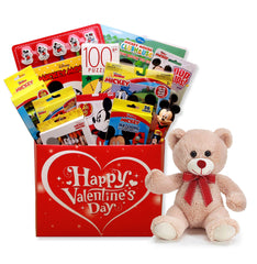 Disney Mickey & Friends Valentine's Gift Box w/ teddy Bear Plush